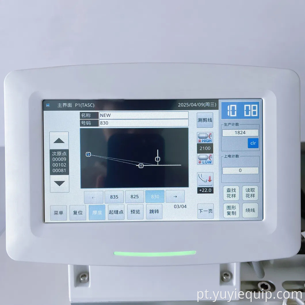 Máquina de pregas automática Yuyi YIO-120 Calculadora de computador